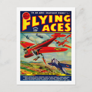 Flying Aces Magazine Cover 3 Postcard