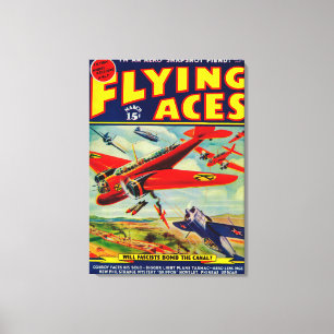 Flying Aces Magazine Cover 5 Canvas Print