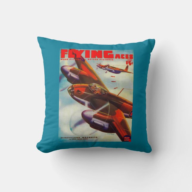 Flying Aces Magazine Cover 5 Cushion (Front)