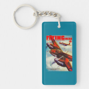 Flying Aces Magazine Cover 5 Key Ring