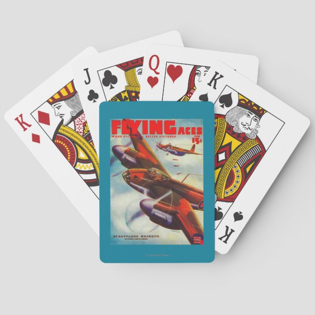 Flying Aces Magazine Cover 5 Playing Cards (Back)