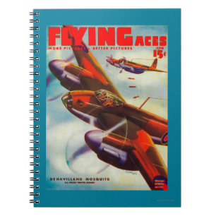 Flying Aces Magazine Cover 5 Spiral Notebook