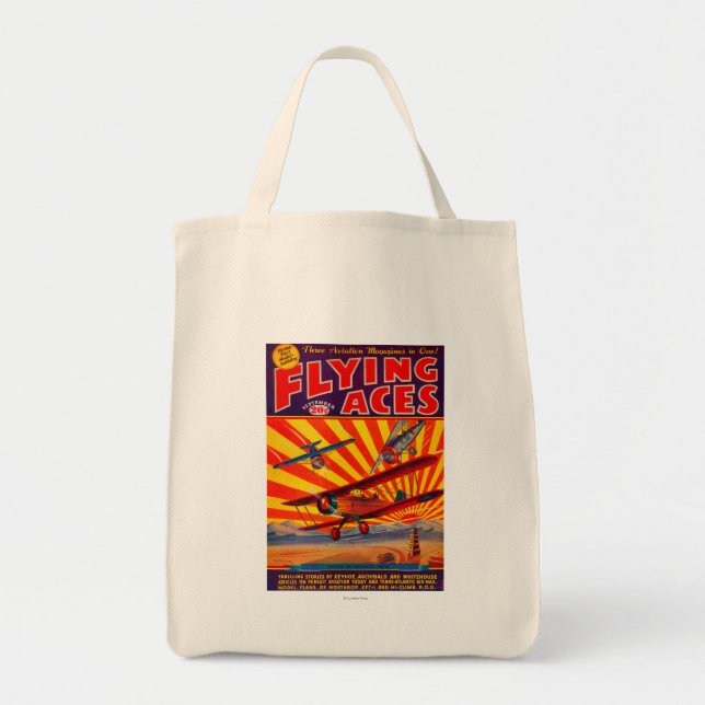 Flying Aces Magazine Cover Tote Bag (Front)