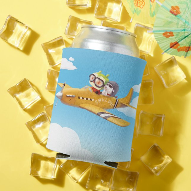 Flying Adventure with Dog Can Cooler (In Situ Summer)