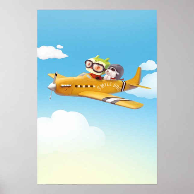 Flying Adventure with Dog Poster (Front)