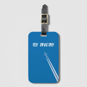 Flying aeroplane luggage tag