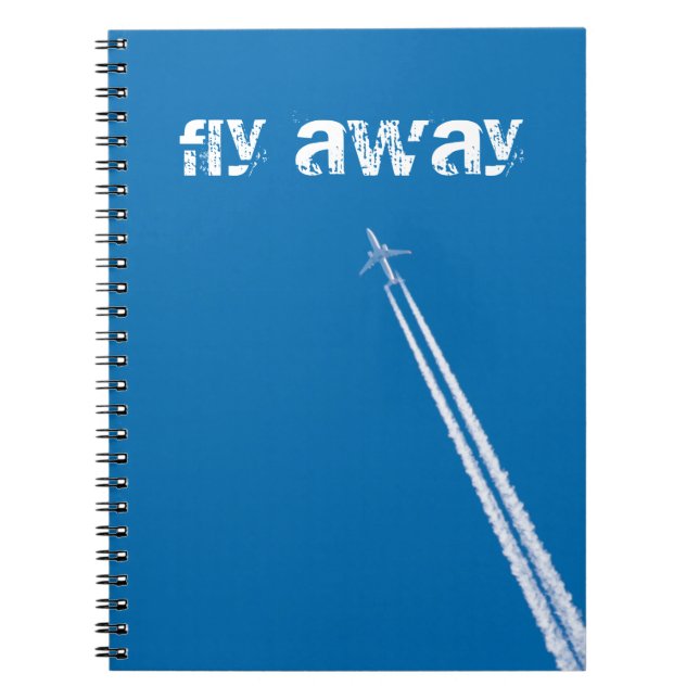 Flying aeroplane spiral notebook (Front)