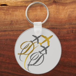 "Flying Aeroplanes Keychain" Key Ring