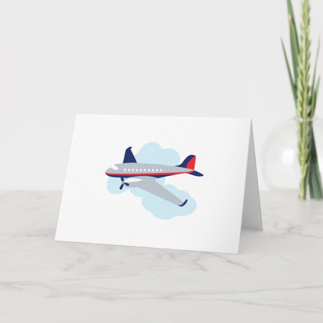 Flying Airplane Card (Front)