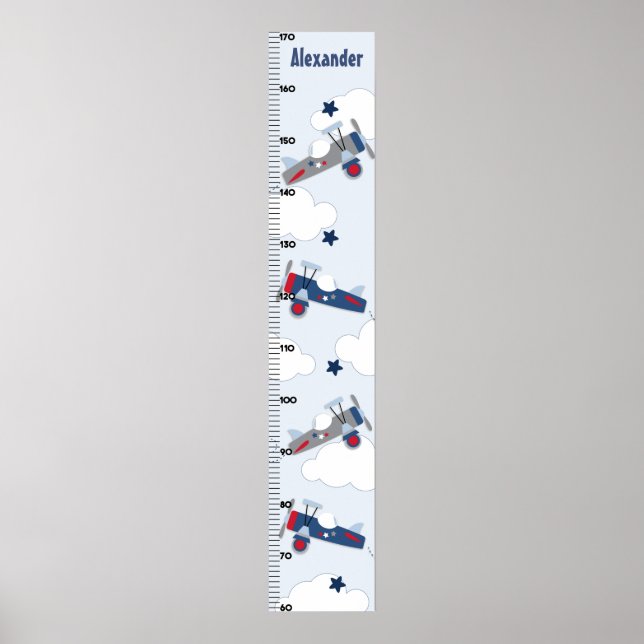 Flying Airplane Growth Chart Keep at 8x44! (Front)