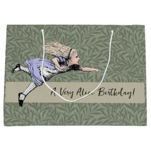 Flying Alice in Wonderland Looking Glass Large Gift Bag