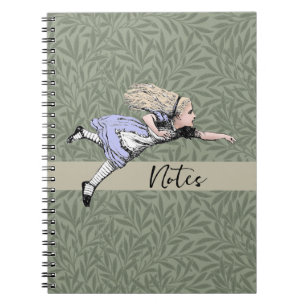 Flying Alice in Wonderland Looking Glass Notebook