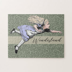 Flying Alice Wonderland Adventure Vintage Tenniel Jigsaw Puzzle