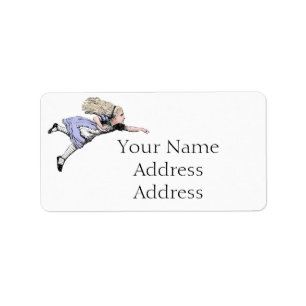 Flying Alice Wonderland Adventure Vintage Tenniel Label