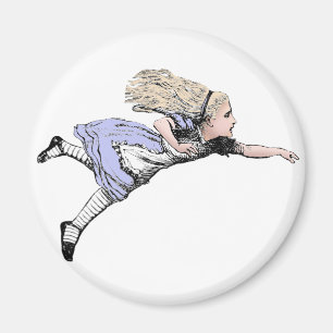 Flying Alice Wonderland Adventure Vintage Tenniel Magnet