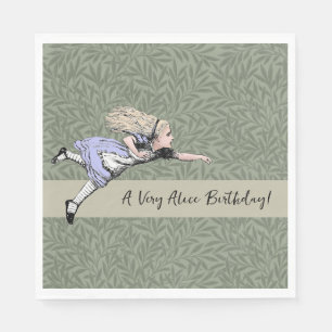 Flying Alice Wonderland Adventure Vintage Tenniel Napkin