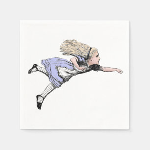Flying Alice Wonderland Adventure Vintage Tenniel Napkin