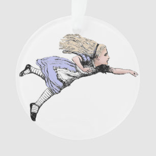 Flying Alice Wonderland Adventure Vintage Tenniel Ornament
