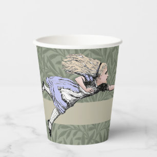Flying Alice Wonderland Adventure Vintage Tenniel Paper Cups