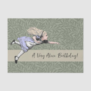 Flying Alice Wonderland Adventure Vintage Tenniel Tissue Paper