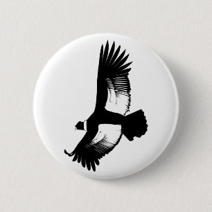 Flying Andean Condor 6 Cm Round Badge