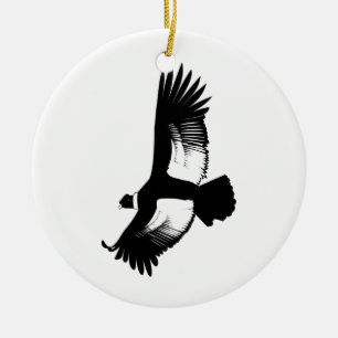 Flying Andean Condor Ceramic Tree Decoration