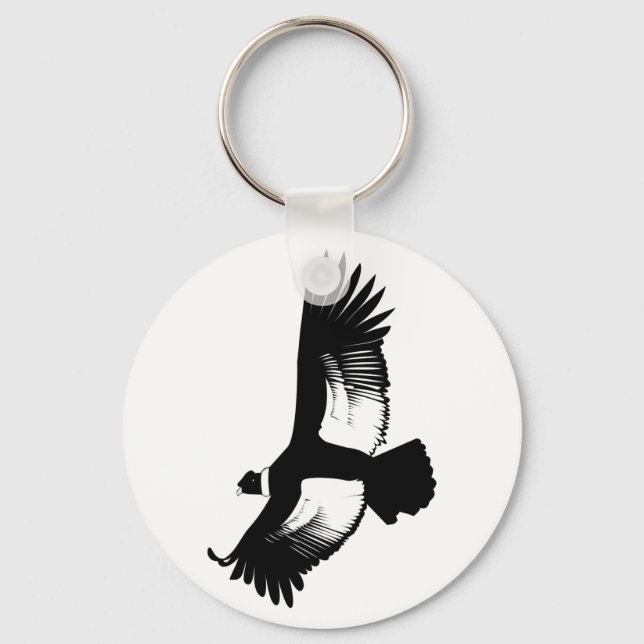 Flying Andean Condor Key Ring (Front)