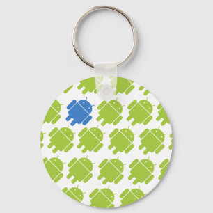 Flying Android Blue Key Ring