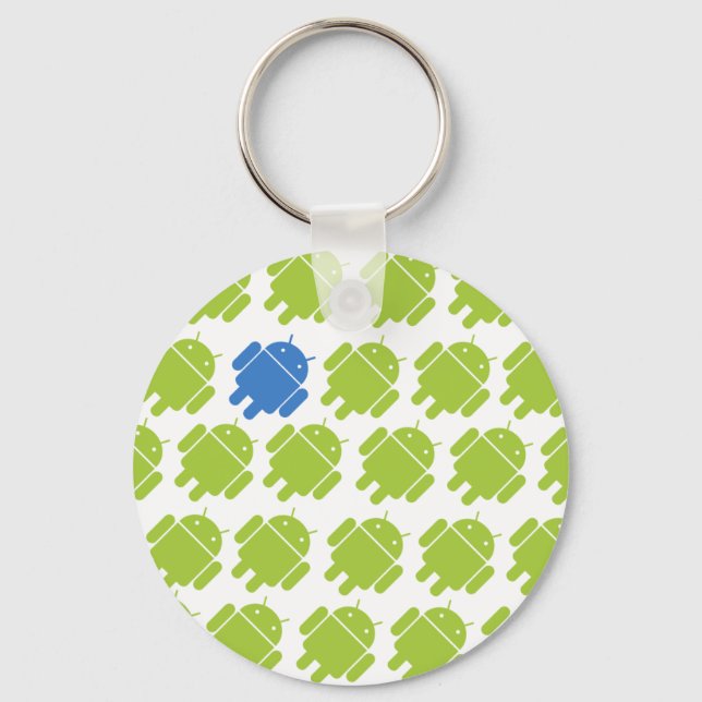 Flying Android Blue Key Ring (Front)