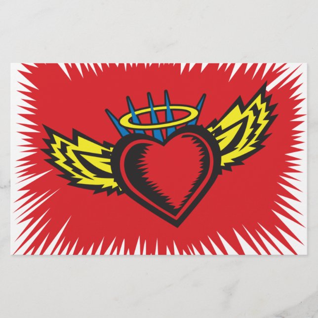 Flying Angel Heart Tattoo (Front)