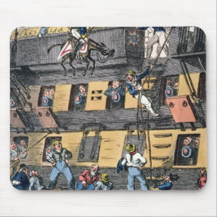 Flying Artillery or A Horse Marine (colour engravi Mouse Pad