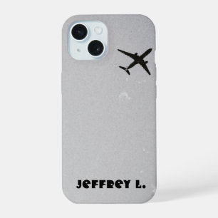 Flying Away High Altitude Aeroplane Personalised iPhone 15 Case