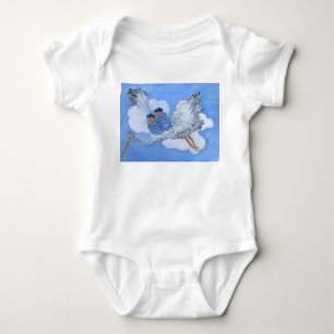 Flying Baby Boys and Stork clothing Bodysuit