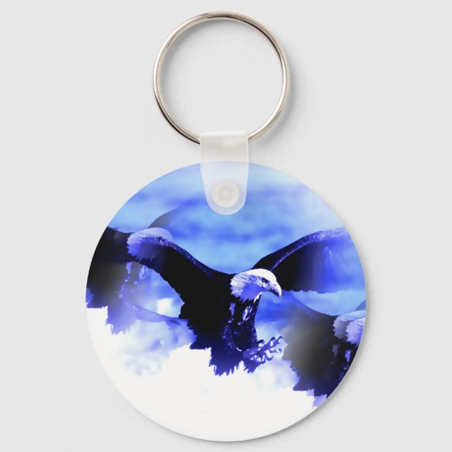 Flying Bald Eagle Key Ring (Front)