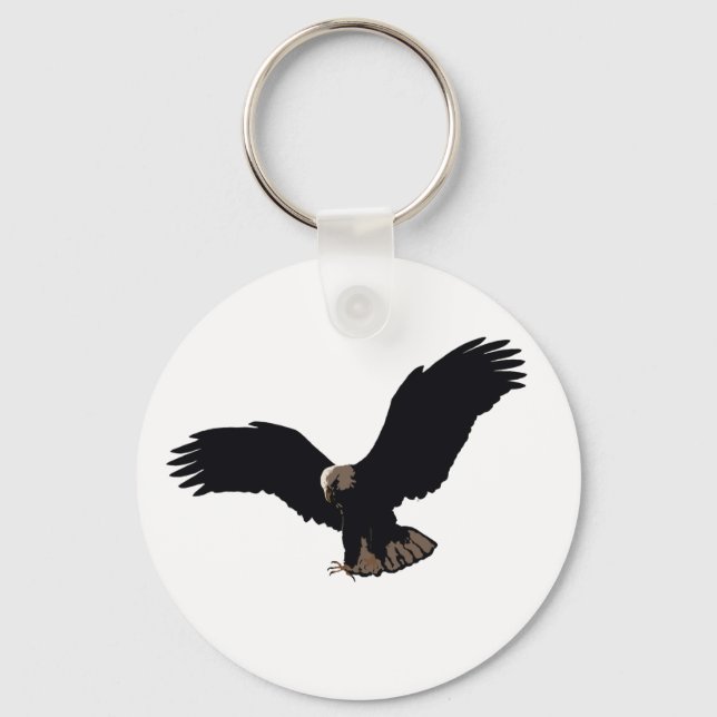 Flying Bald Eagle Key Ring (Front)