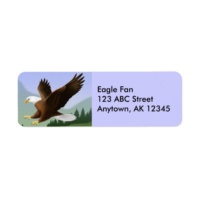 Flying Bald Eagle Label (Front)
