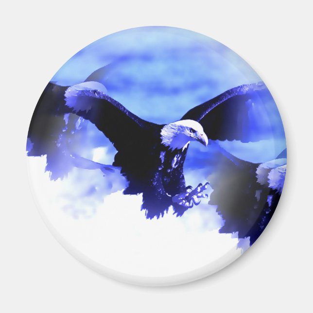 Flying Bald Eagle Magnet (Front)