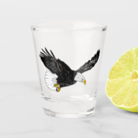 Flying Bald Eagle Shot Glass