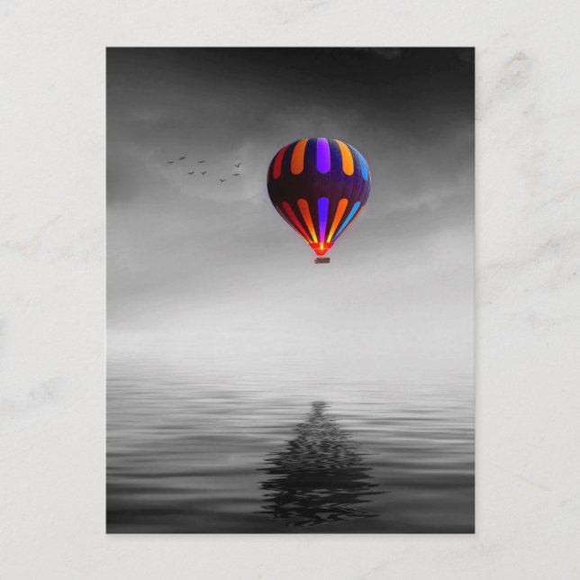 Flying Balloon Selective Minimalist Photography  Postcard (Front)