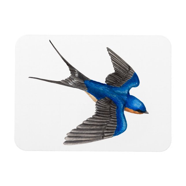 Flying Barn Swallow Flexi Magnet (Horizontal)