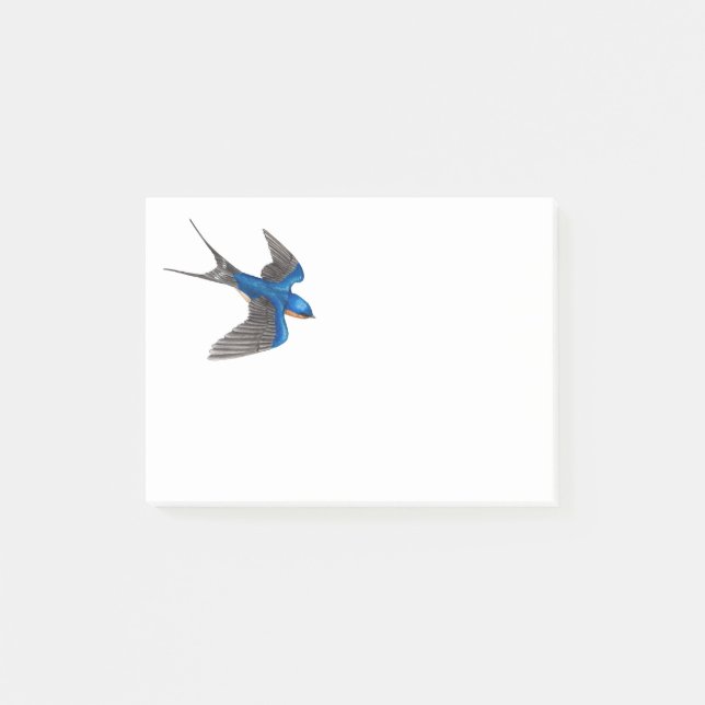 Flying Barn Swallow Post-it Notes (Front)