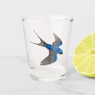 Flying Barn Swallow Shot Glass