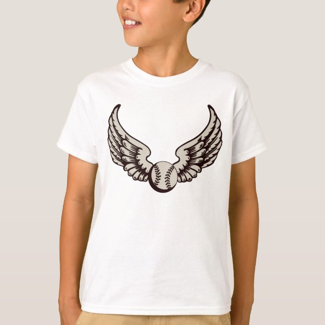 Flying Baseball (Ball) for Baseball Lovers T-Shirt (Front)