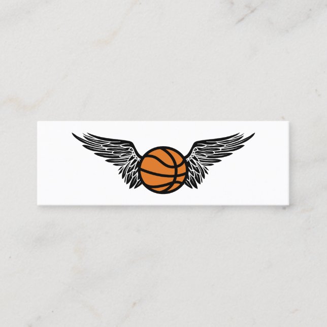flying basketball ball mini business card (Front)