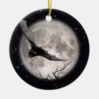 Flying Bat, Full Moon, Traditional Gothic, Vampire