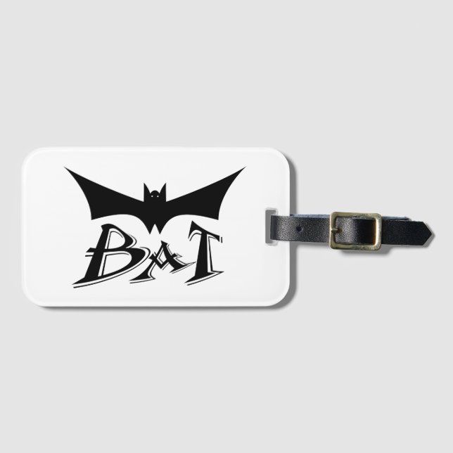 Flying bat luggage tag (Front Horizontal)