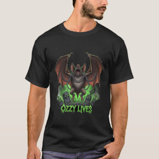Flying Bat Metal Tribute - Ozzy Lives T-Shirt
