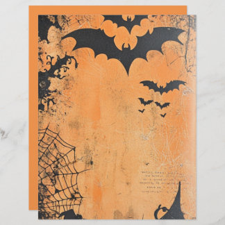 Flying Bats Halloween Scrapbook Paper
