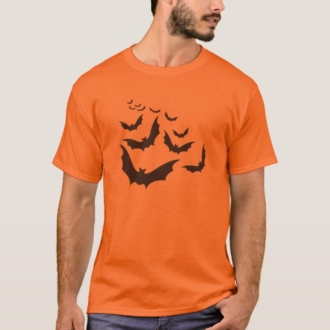 Flying Bats Halloween Shirt (Front)
