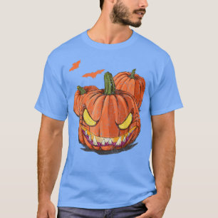 Flying Bats Jack O Lantern Halloween Costume Creep T-Shirt